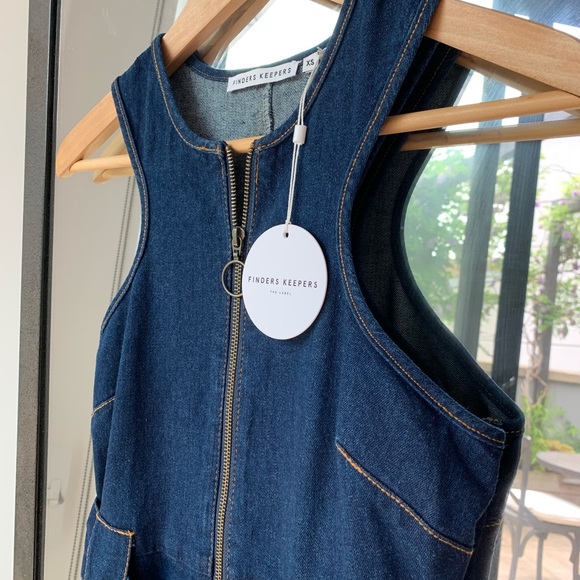 🦄 UO Finders Keepers Denim A-line dress - NWT - Picture 10 of 11